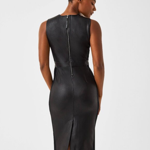 PLUS - Spanx Faux Leather Dress, 2X - Picture 2 of 5